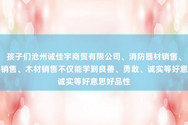 孩子们沧州诚佳宇商贸有限公司、消防器材销售、金属材料销售、木材销售不仅能学到良善、勇敢、诚实等好意思好品性